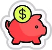 Piggy bank savings icon